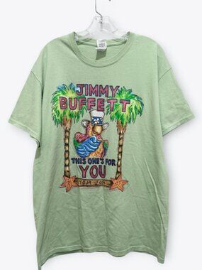 Jimmy Buffett “This One’s For You” Tour 2014 Green Tee T-Shirt Size L